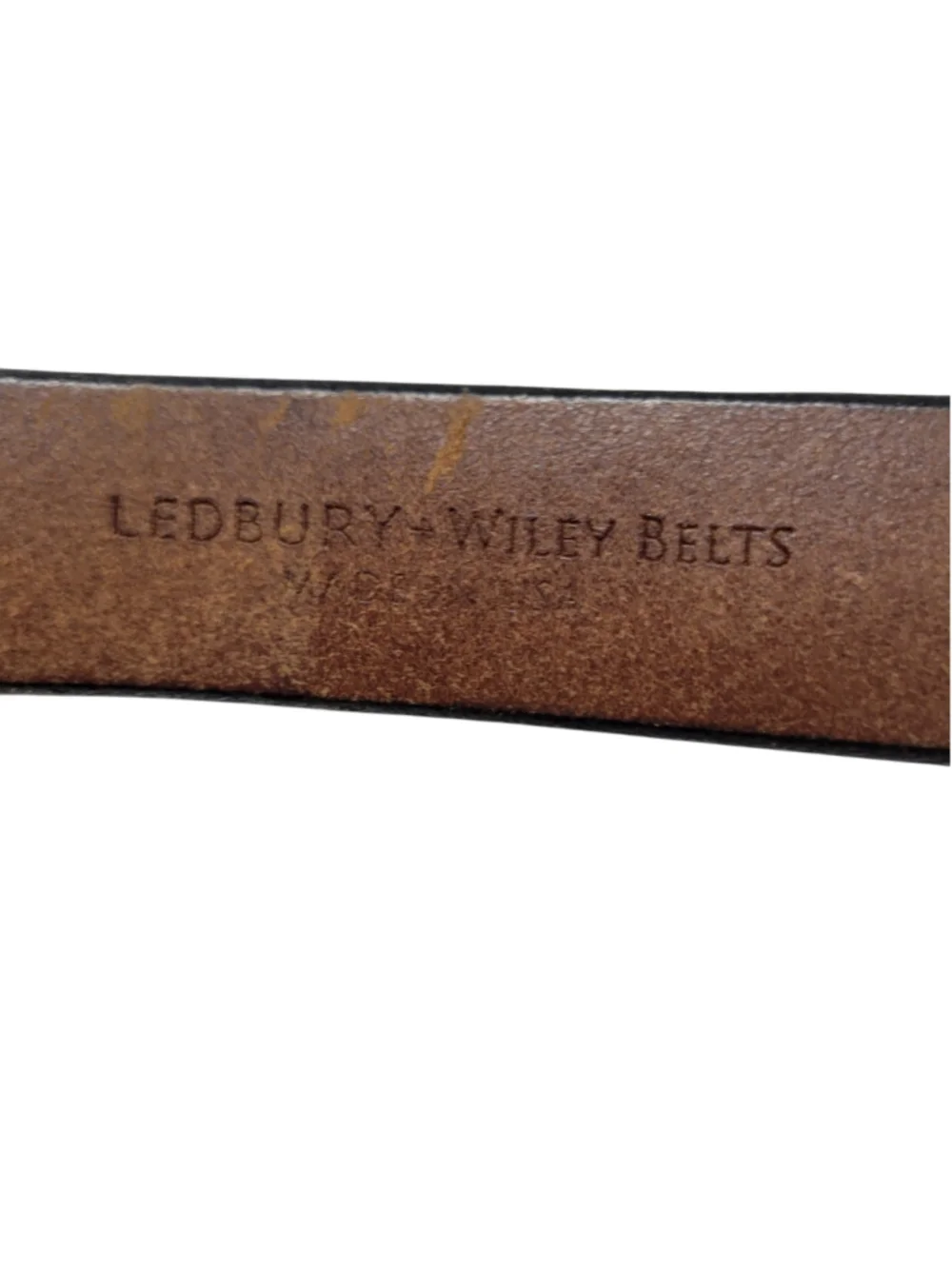 Ledbury Wiley Belts Firemans Buckle Men Size 36 Brown Leather Width 1.5